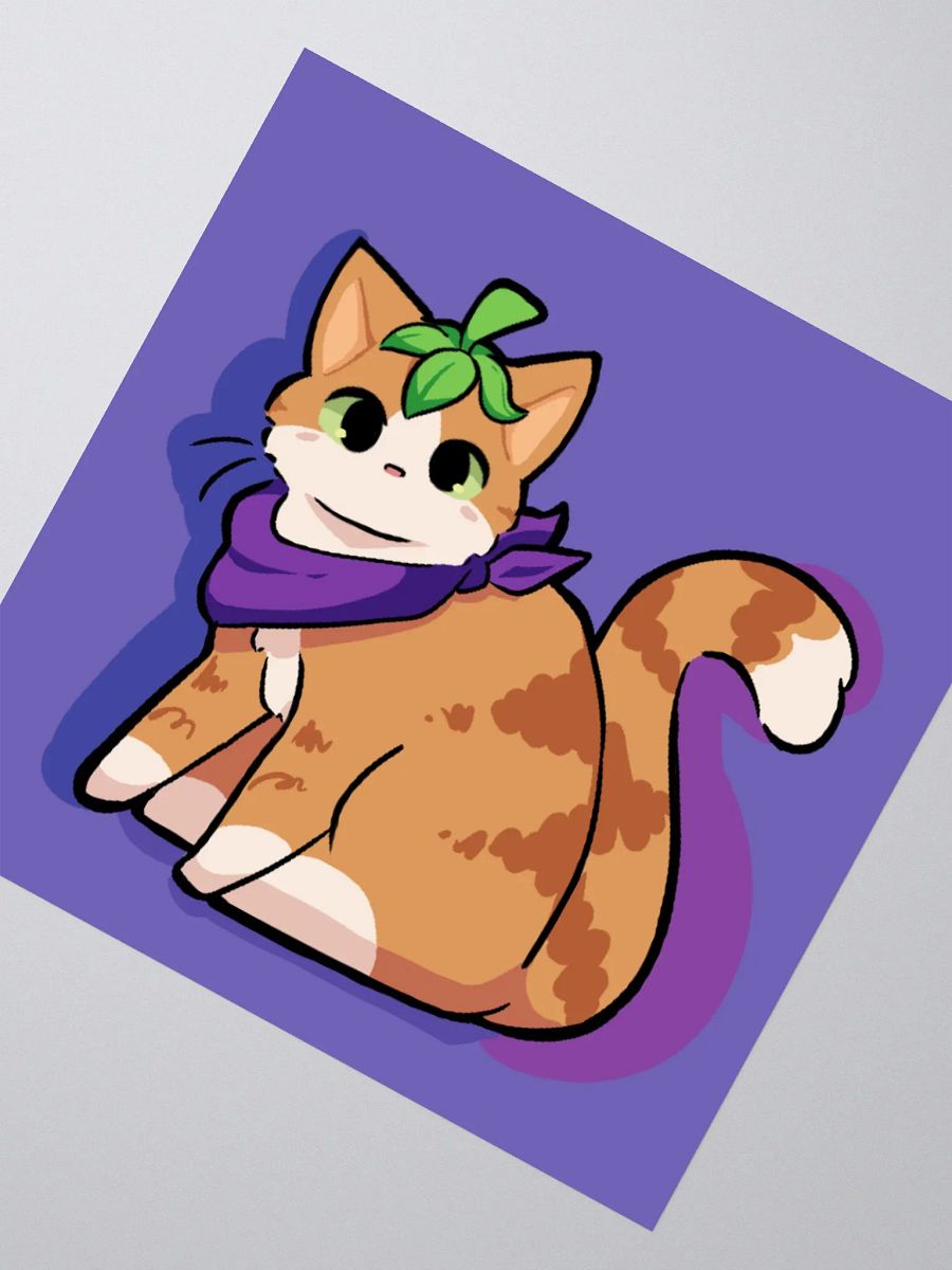 Pumpkin the Cat Eggplant Sticker product image (2)