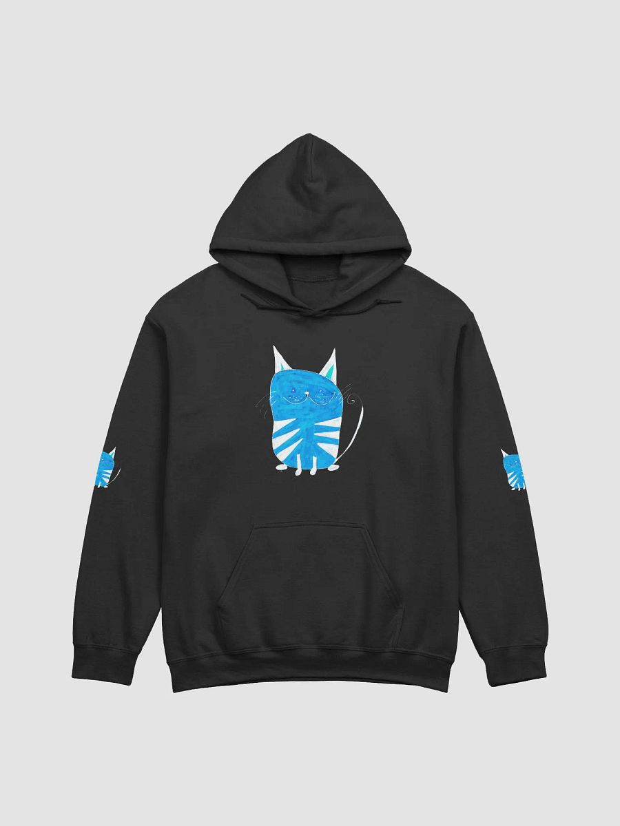 Abstract Whimsical Fun Striped Cat Pull On Hoodie product image (3)