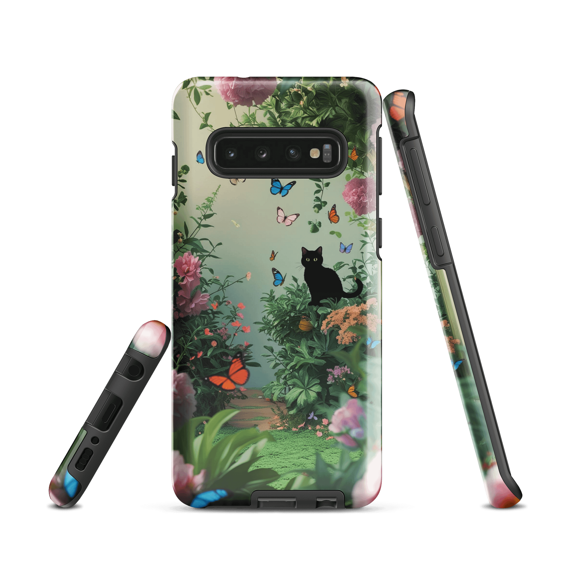 Whimsical Garden Cat Samsung Tough Case product image (1)