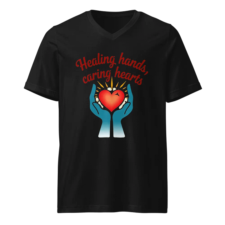 Healing Hands, Caring Hearts V-Neck Tee product image (1)