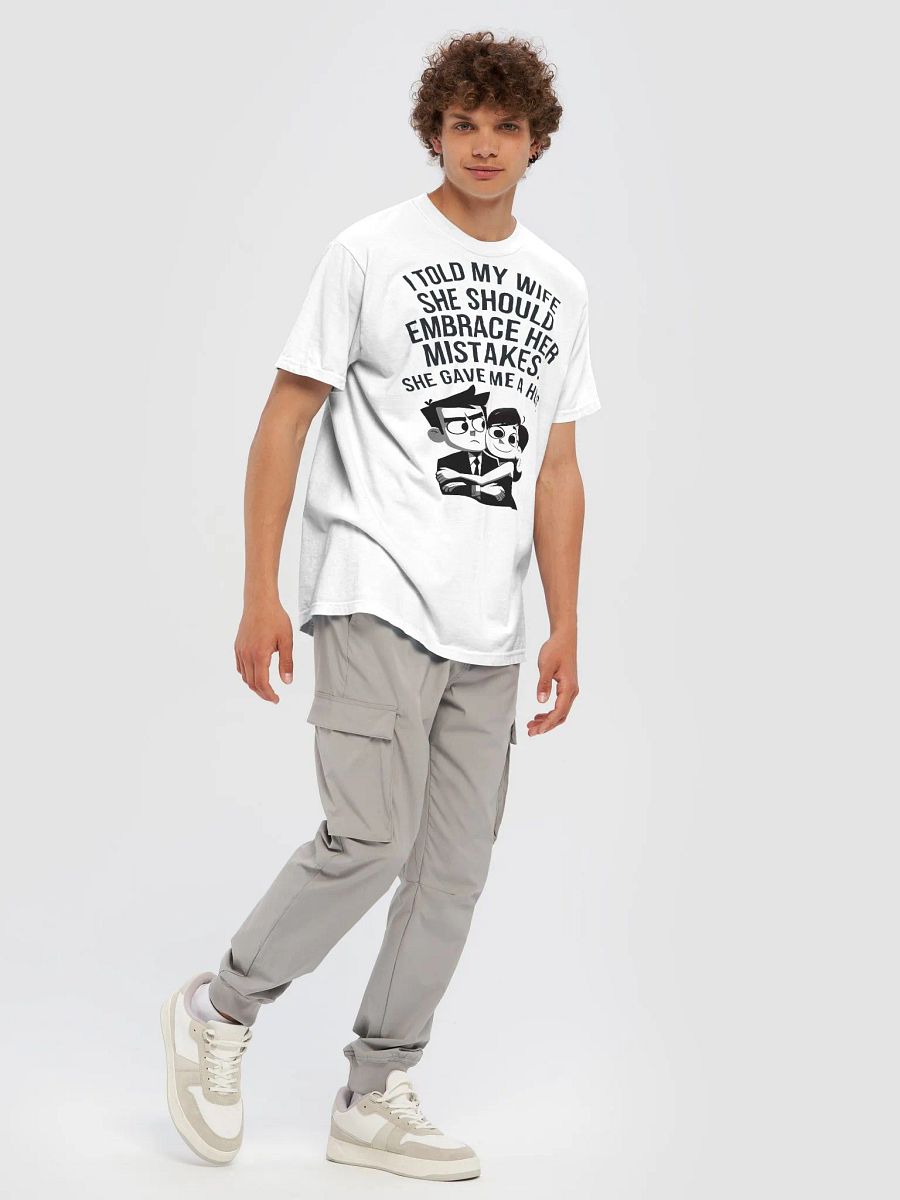 Embrace Your Mistakes #Humorous Heavyweight Unisex T-Shirt - White product image (7)