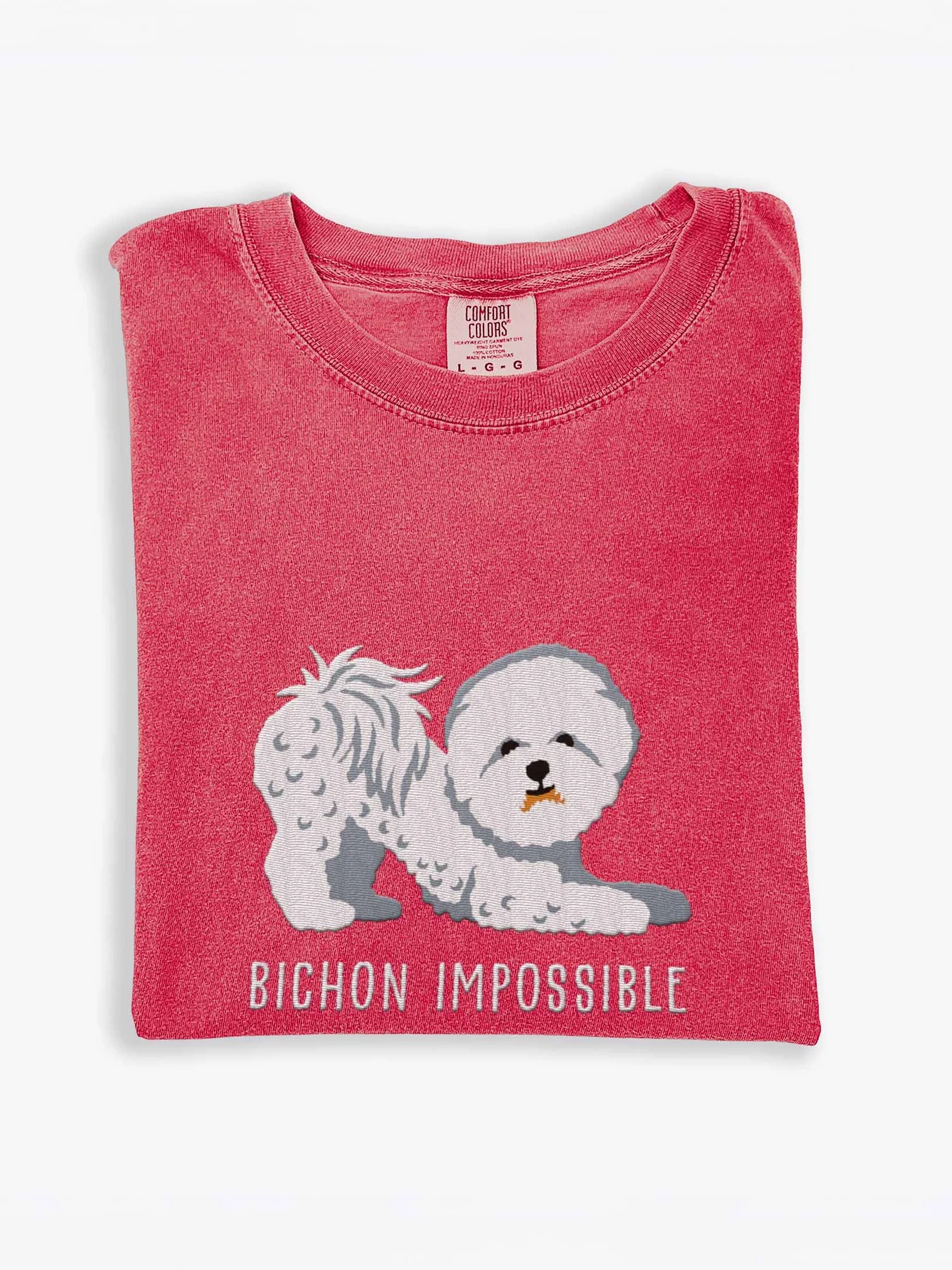 Bichon Impossible T-Shirt(Embroidered) of a Bichon Frise product image (1)