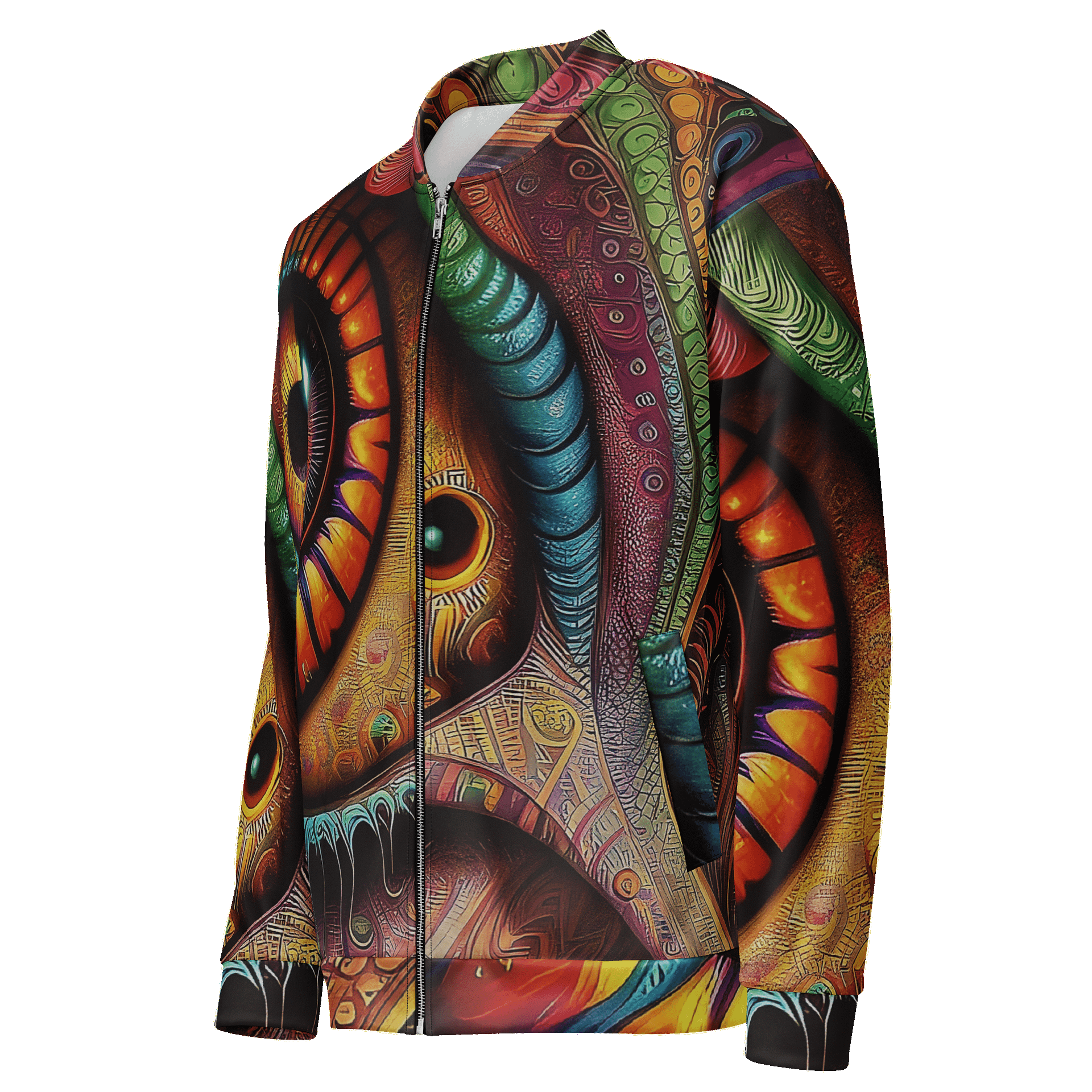 Abstract Eye Print Bomber Jacket product image (3)