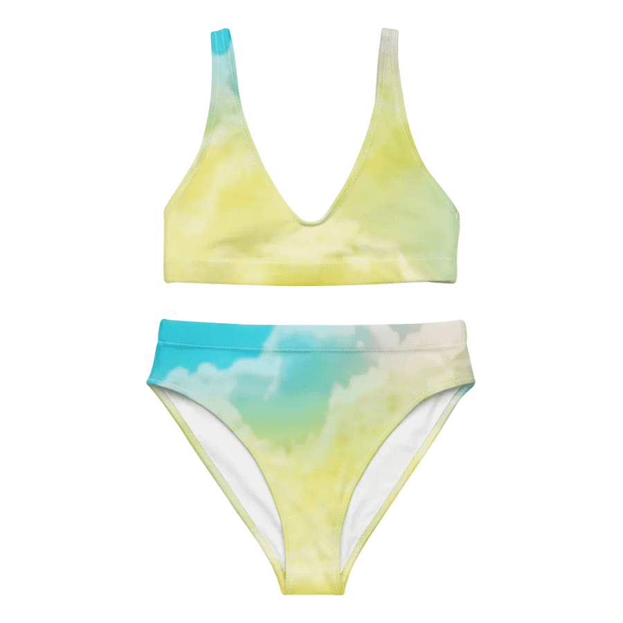 Blur cloud rainbow Design High Waisted Bikini - V8 product image (2)