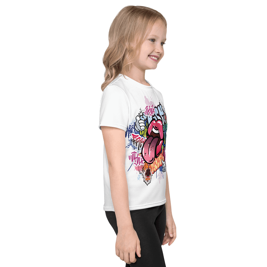 Kids Crew Neck T-Shirt Street Graffiti All-Over Print product image (4)