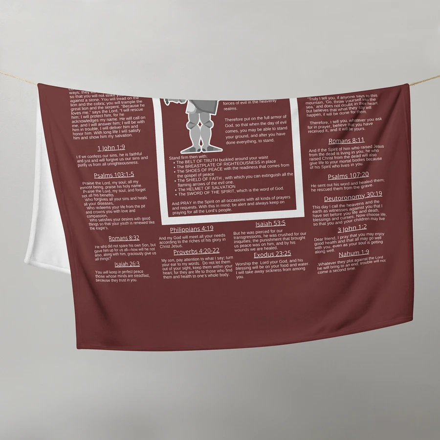 Armour Of God Brown Prayer Blanket product image (12)