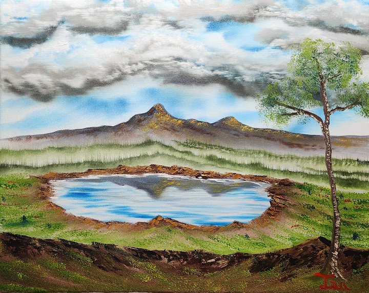 The Tranquil Pasture (Original) 16x20 Canvas product image (1)