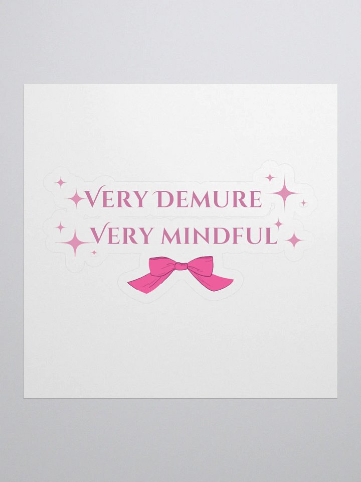 Sparkling Very Demure Kiss Cut Stickers product image (1)