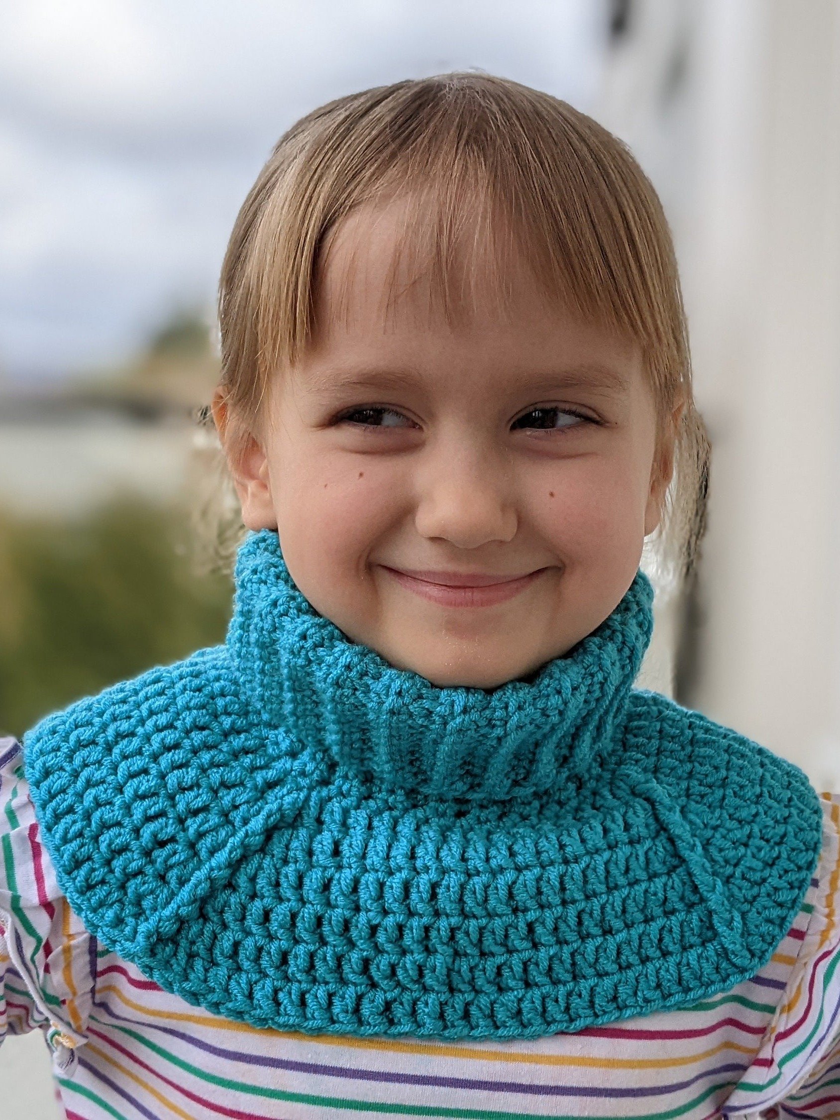 Crochet Baby Turtleneck Dickey & Hat Patterns Set product image (5)