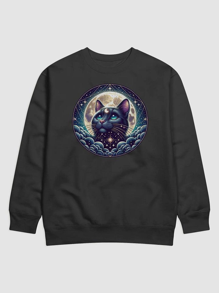 Mystical Stargazing Cat with Celestial Moon and Stars product image (1)
