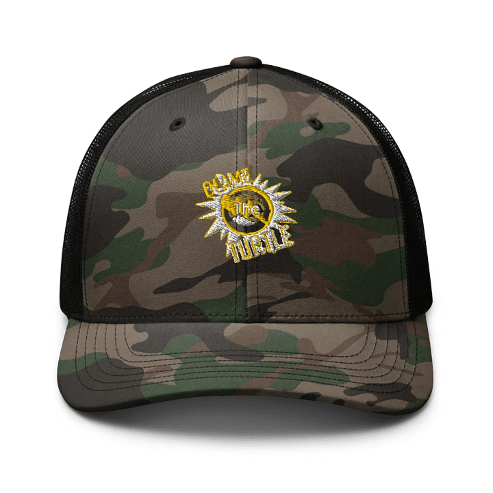 Blame The Turtle! Camo Trucker Hat product image (1)