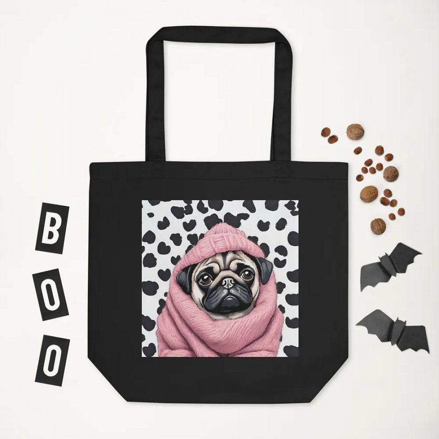 Dotted Pug Eco-Friendly Tote Bag product image (3)