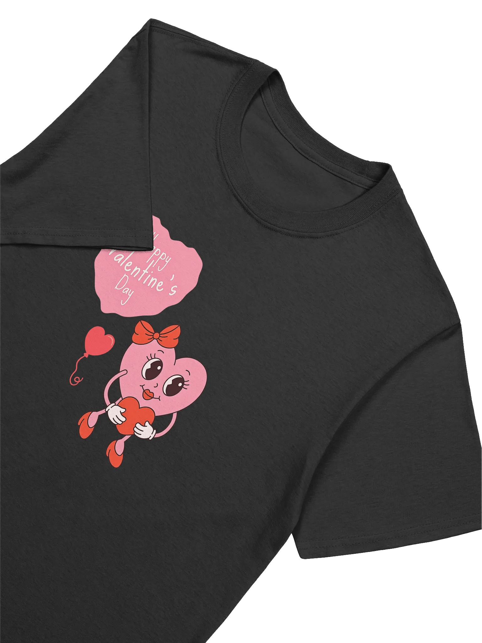 Retro Pink Hearts Cute Valentine's Day T-Shirt product image (3)