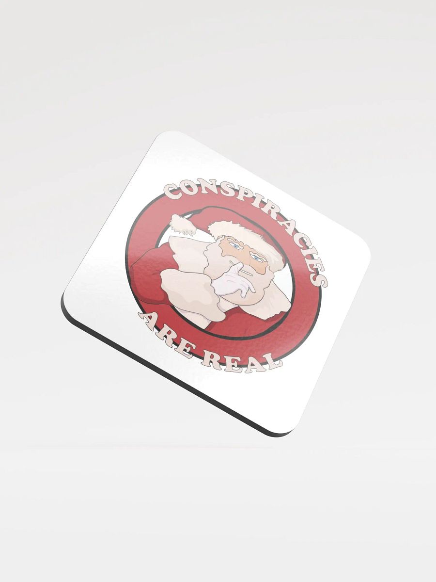 Conspiracies Are Real - Santa Claus - Glossed Cork Coaster product image (2)