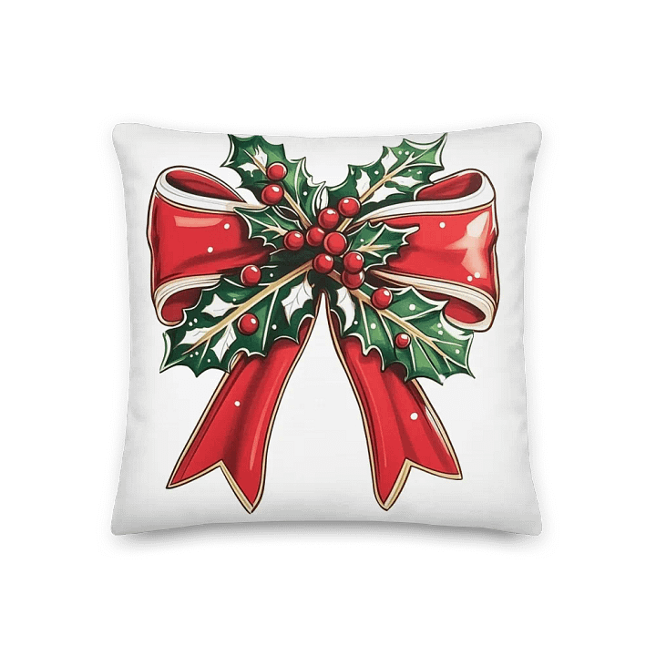 Holly Jolly Ribbon All-Over Print Pillow product image (1)