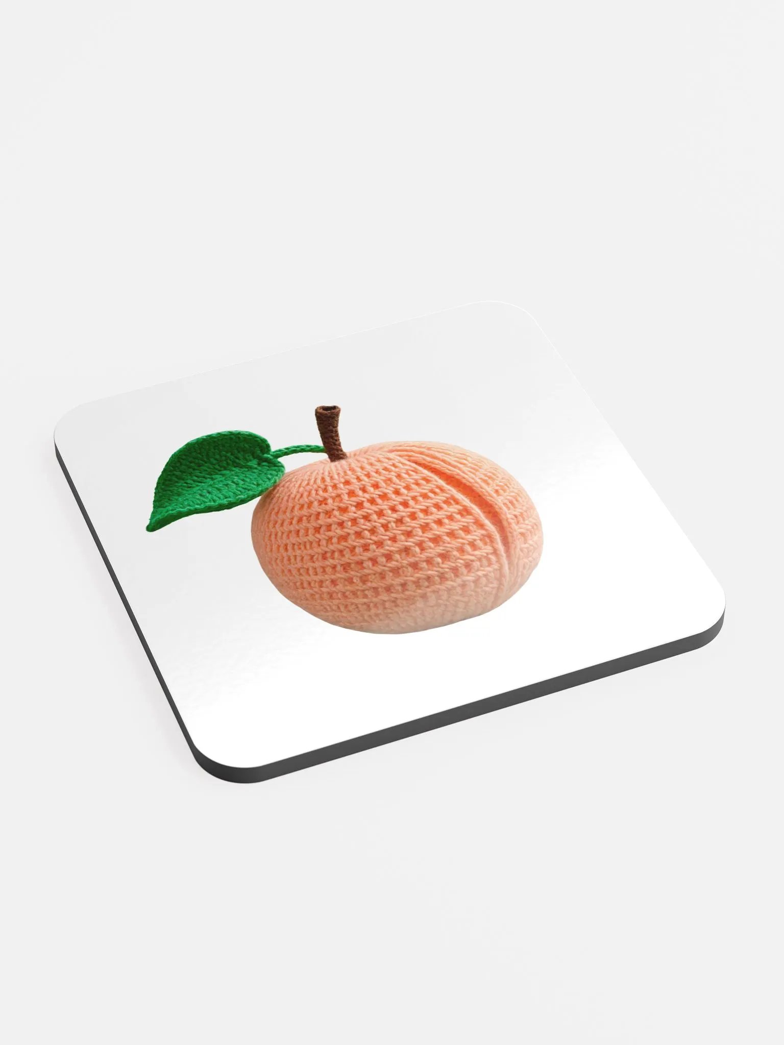 CozyAvocado Glossed Cork Coaster Peach #1 product image (2)
