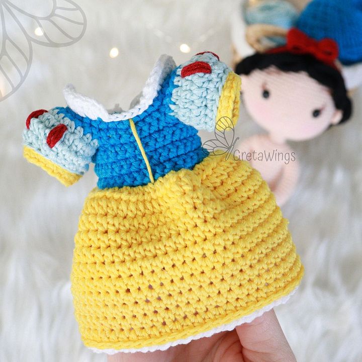 Patrón de Crochet Amigurumi de la Princesa Blancanieves (Descarga Digital) product image (2)