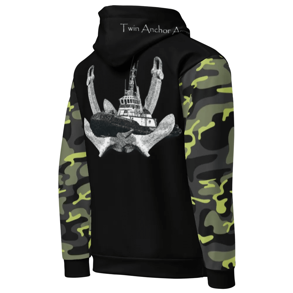 Camouflage & Black Twin Anchor Marco tug Hoodie product image (10)