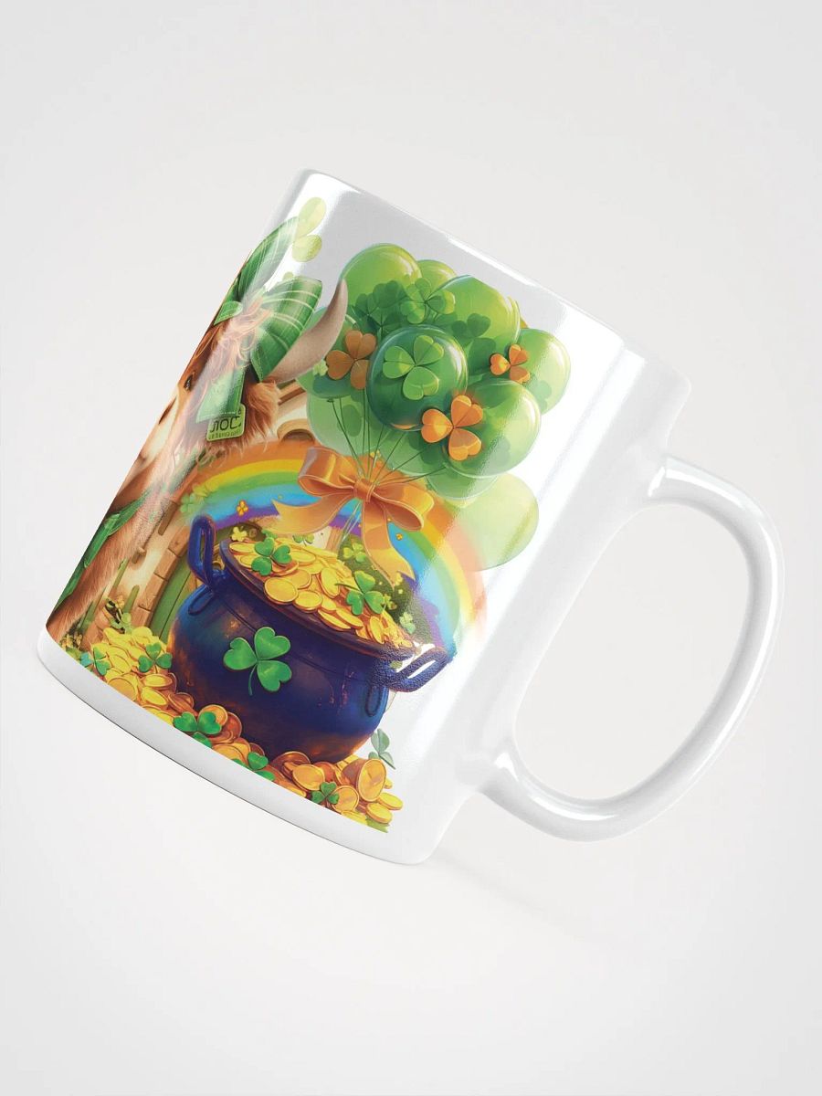 Luck of the Highland Cow White Glossy Mug product image (6)