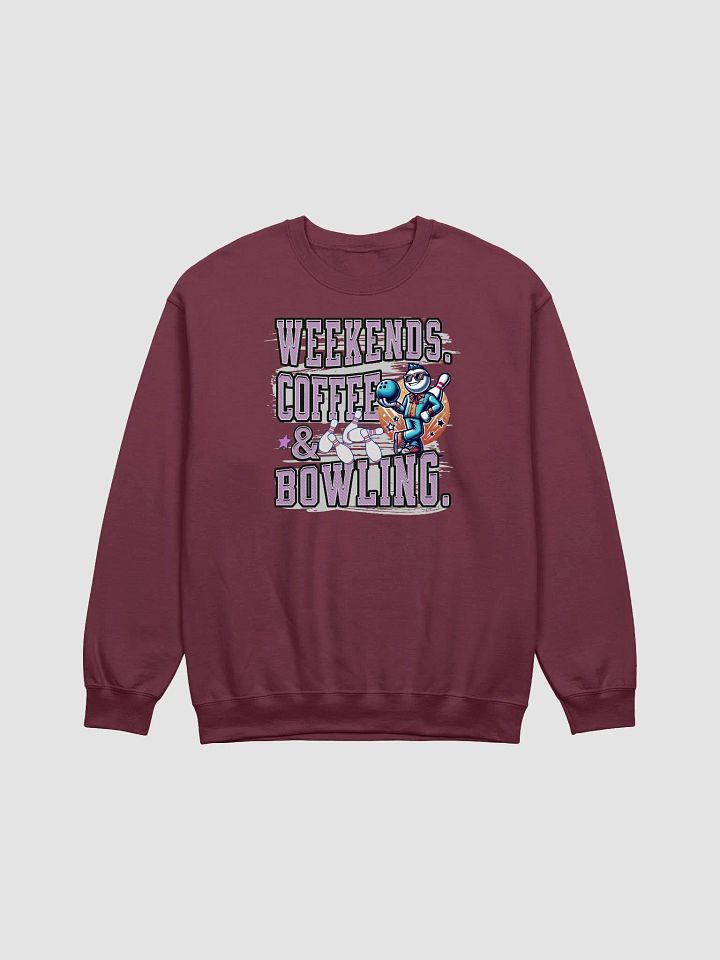 Weekends Coffee And Bowling Vibes Crewneck Sweatshirt product image (9)