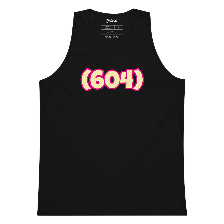 Number Tank Top AREA CODE 604 product image (5)