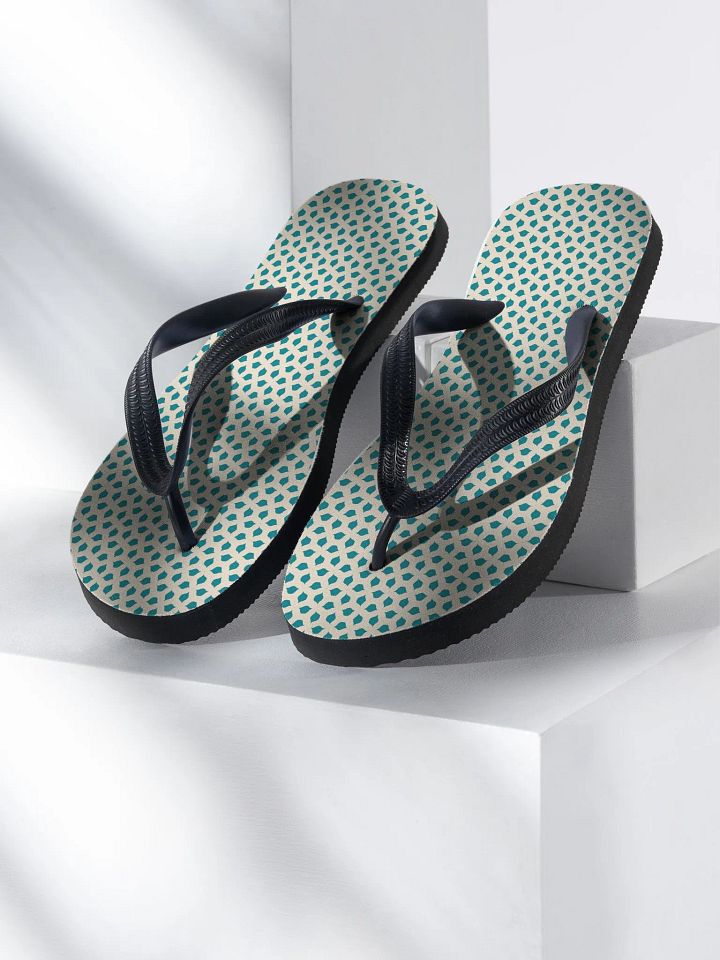 Blue Leaves Flip-Flops product image (1)