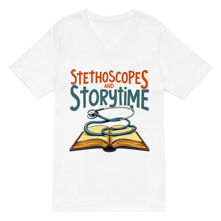Stethoscopes and Storytime V-Neck Tee product image (2)