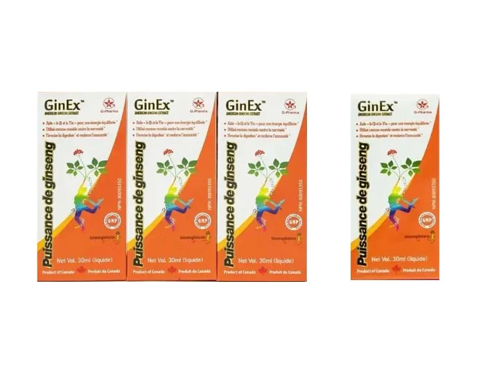 GinEx®西洋蔘黑膏滋滴劑*4瓶（买三送一） product image (1)