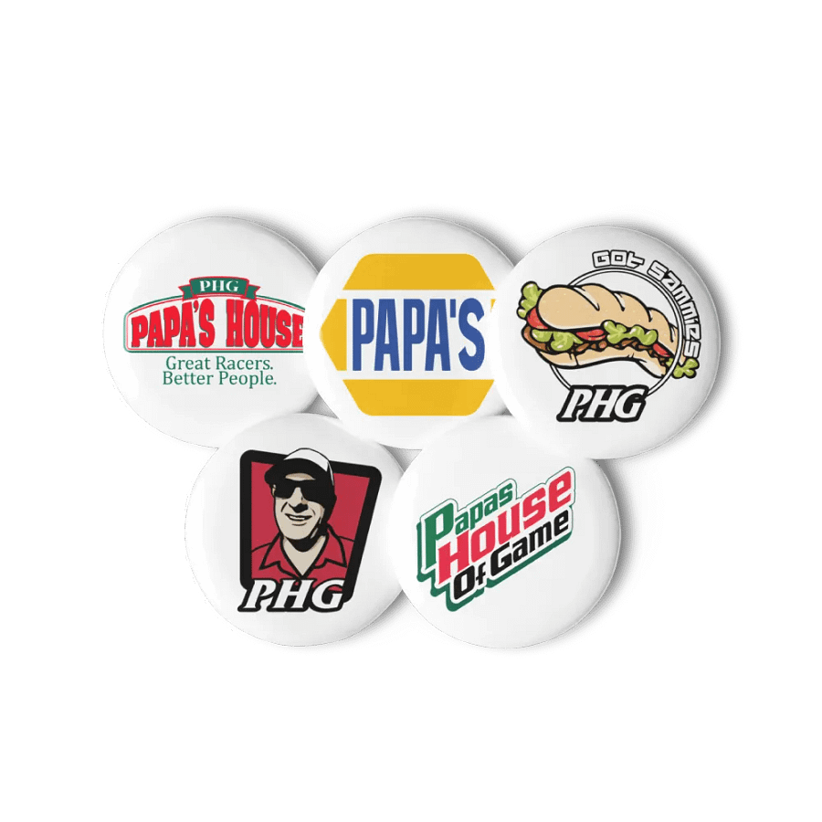 Papas House Of Game Emblem Pin Buttons product image (4)