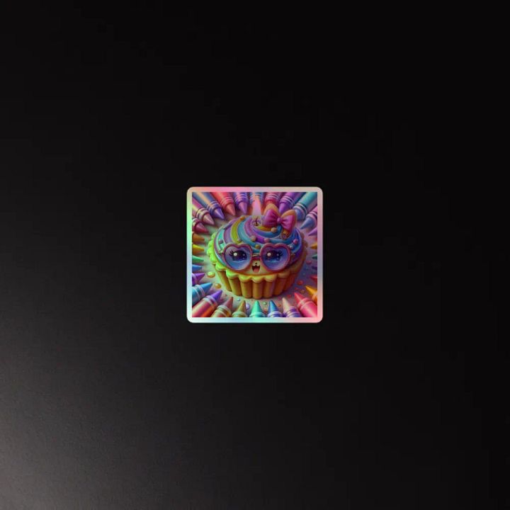 Whimsical Cupcake Holographic Sticker Set product image (2)