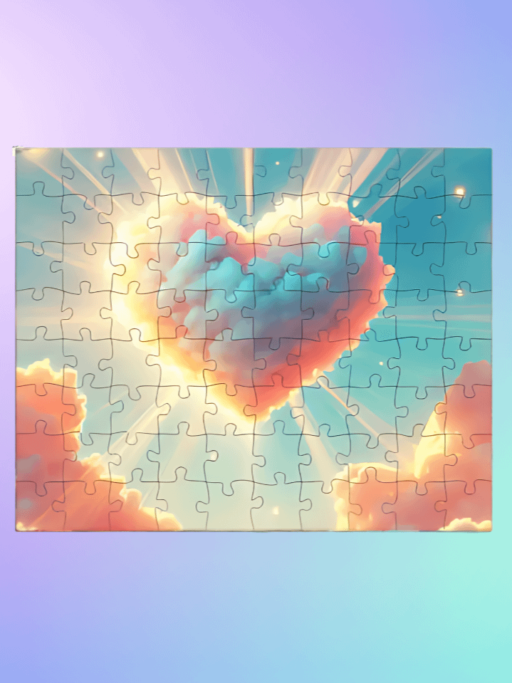 Love Heart of the Sky Puzzle Sublimation Design – high-resolution 300 DPI digital download product image (1)
