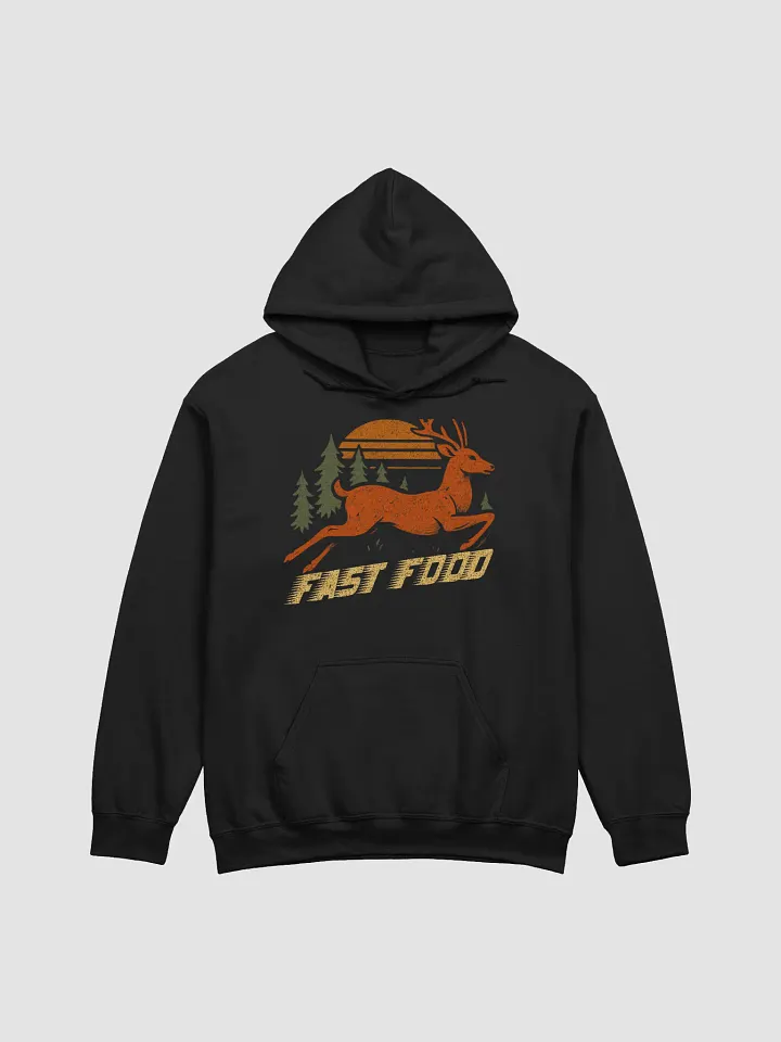 Fast Food Hoodie – Funny Deer Hunting Hoodie in Vintage Style product image (1)