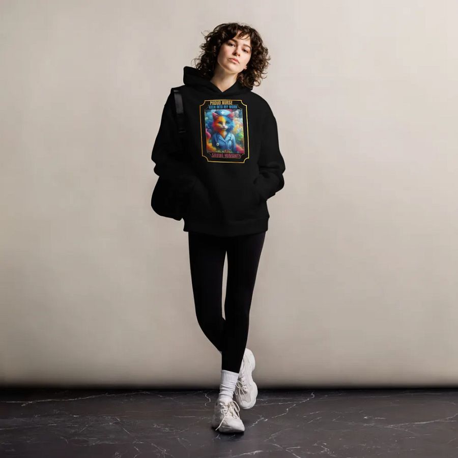 Proud Nurse Cat Premium Hoodie product image (8)
