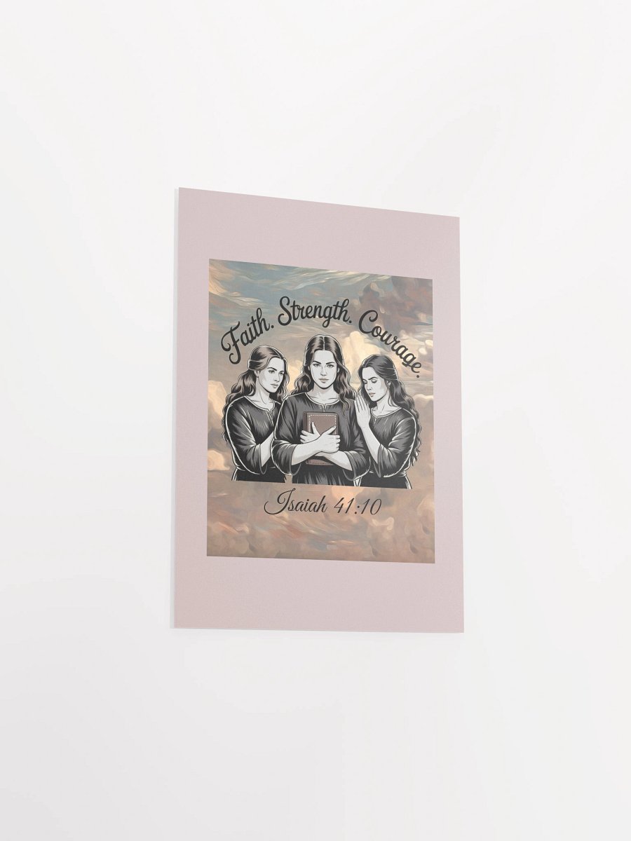 Faith Strength Courage Christin Matte Paper Poster - Printable product image (3)
