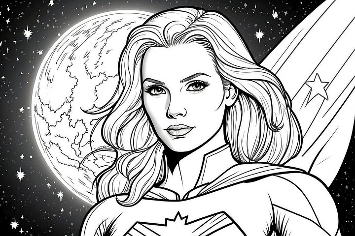 Super hero coloring book product image (1)
