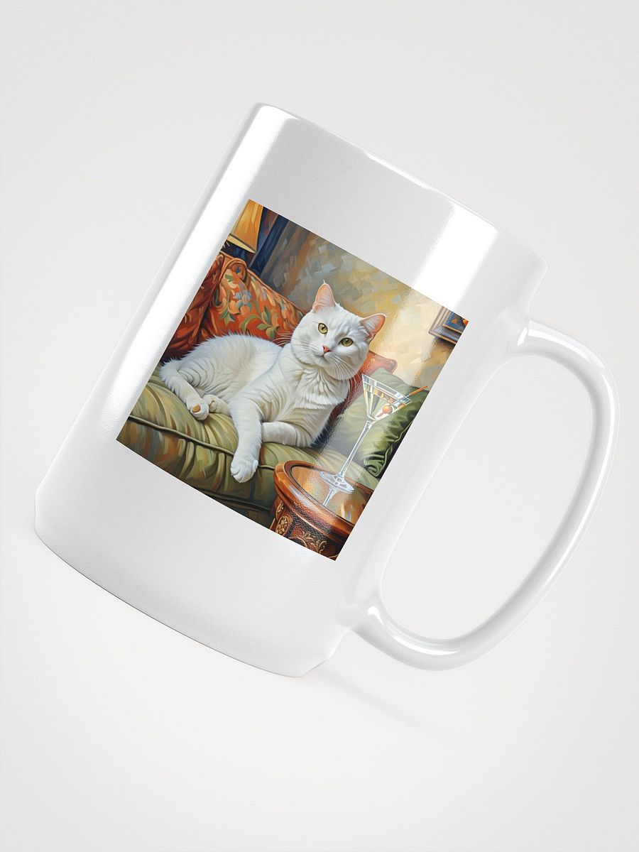 CLASSEY CAT ON COUCH NEXT TO MARTINI product image (4)