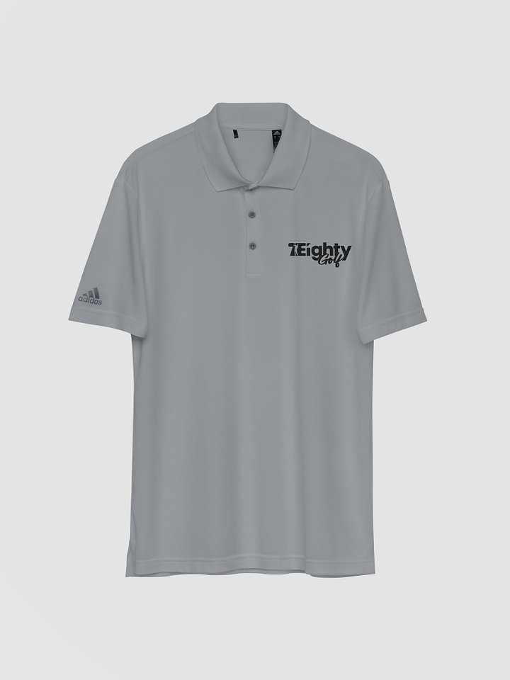 Adidas performance polo shirt (Grey Shirt/Black Text) product image (1)