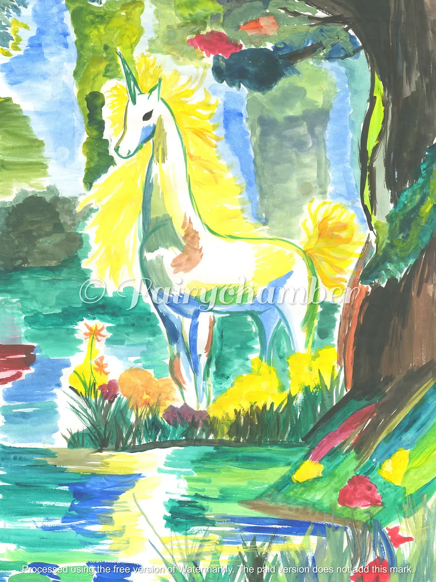 Unicorn In Paradise Original Painting product image (1)