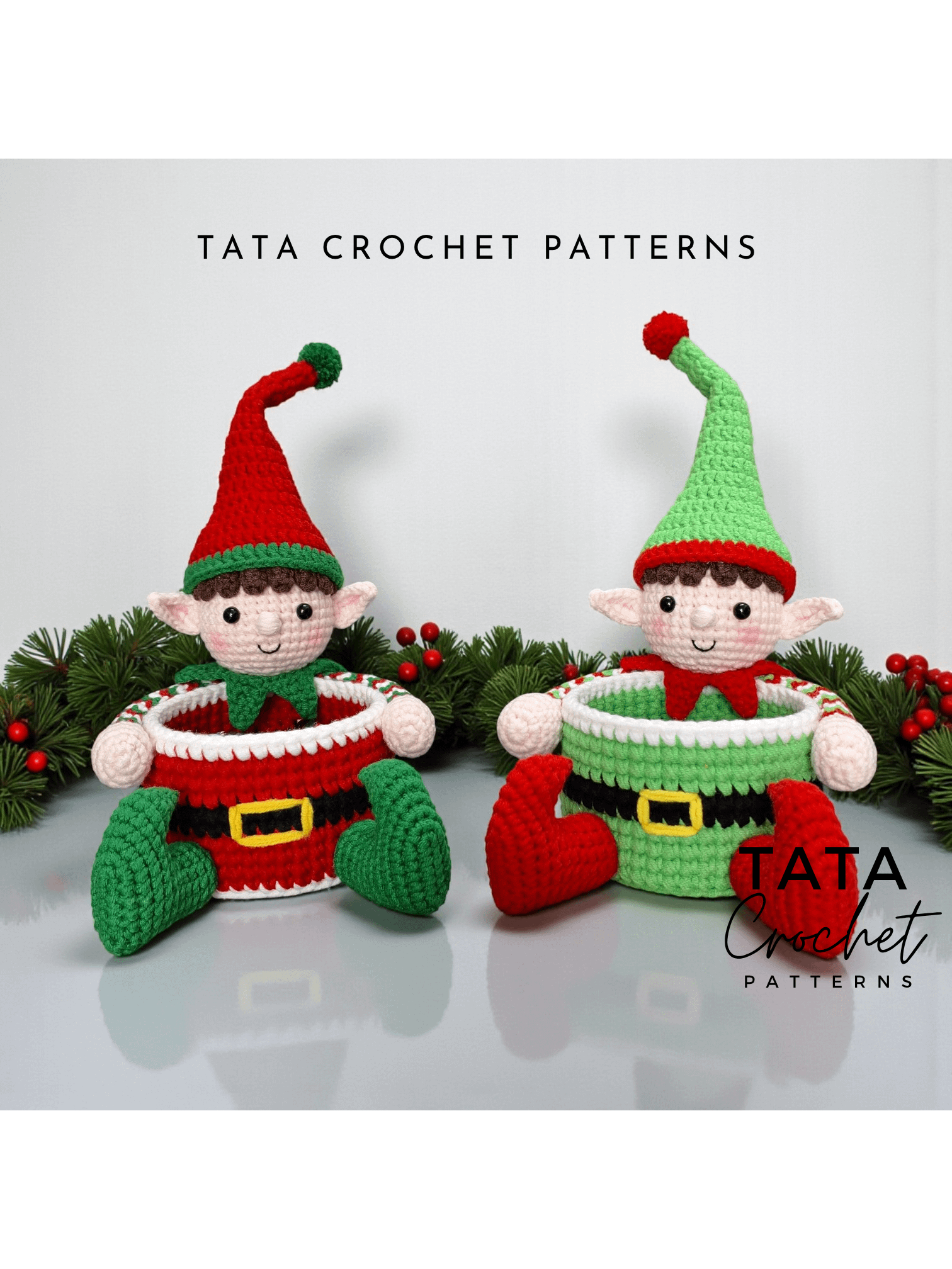PDF Pattern -♡- Crochet Christmas Elf Basket product image (2)