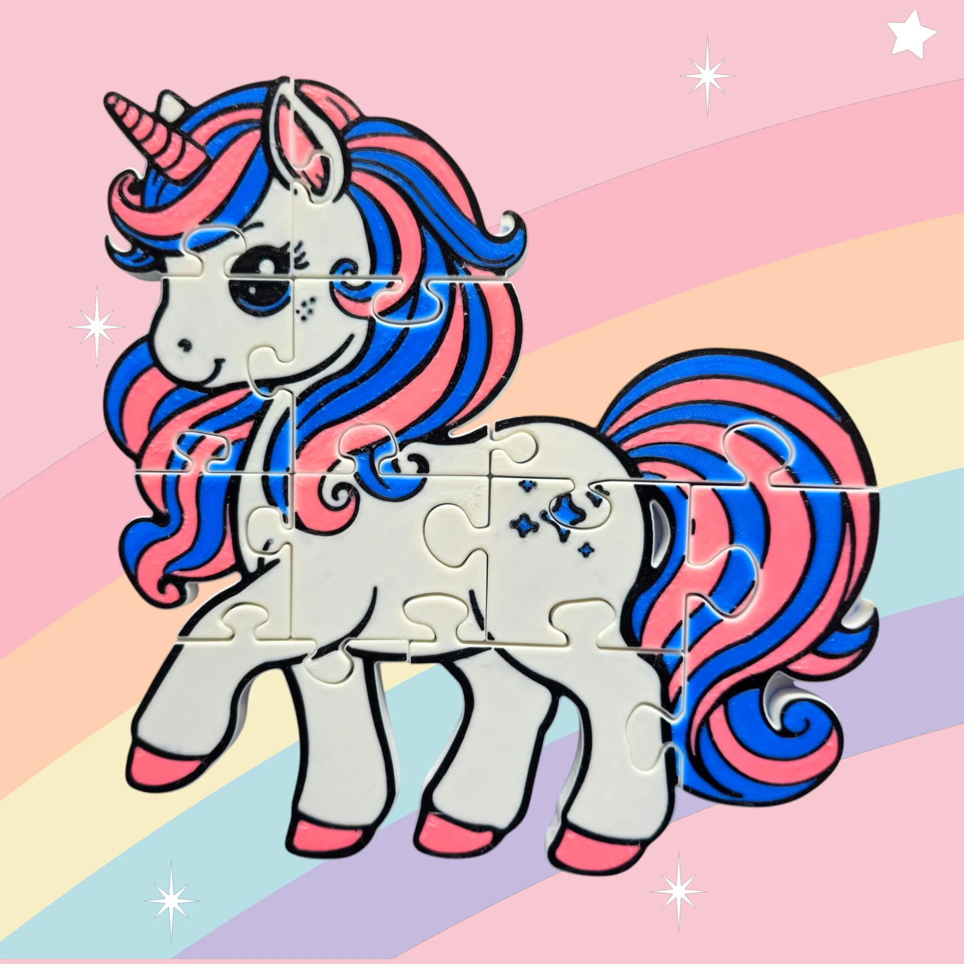 Unicorn 3D Printed Puzzle – A Sparkling Fantasy in Every Piece! product image (1)