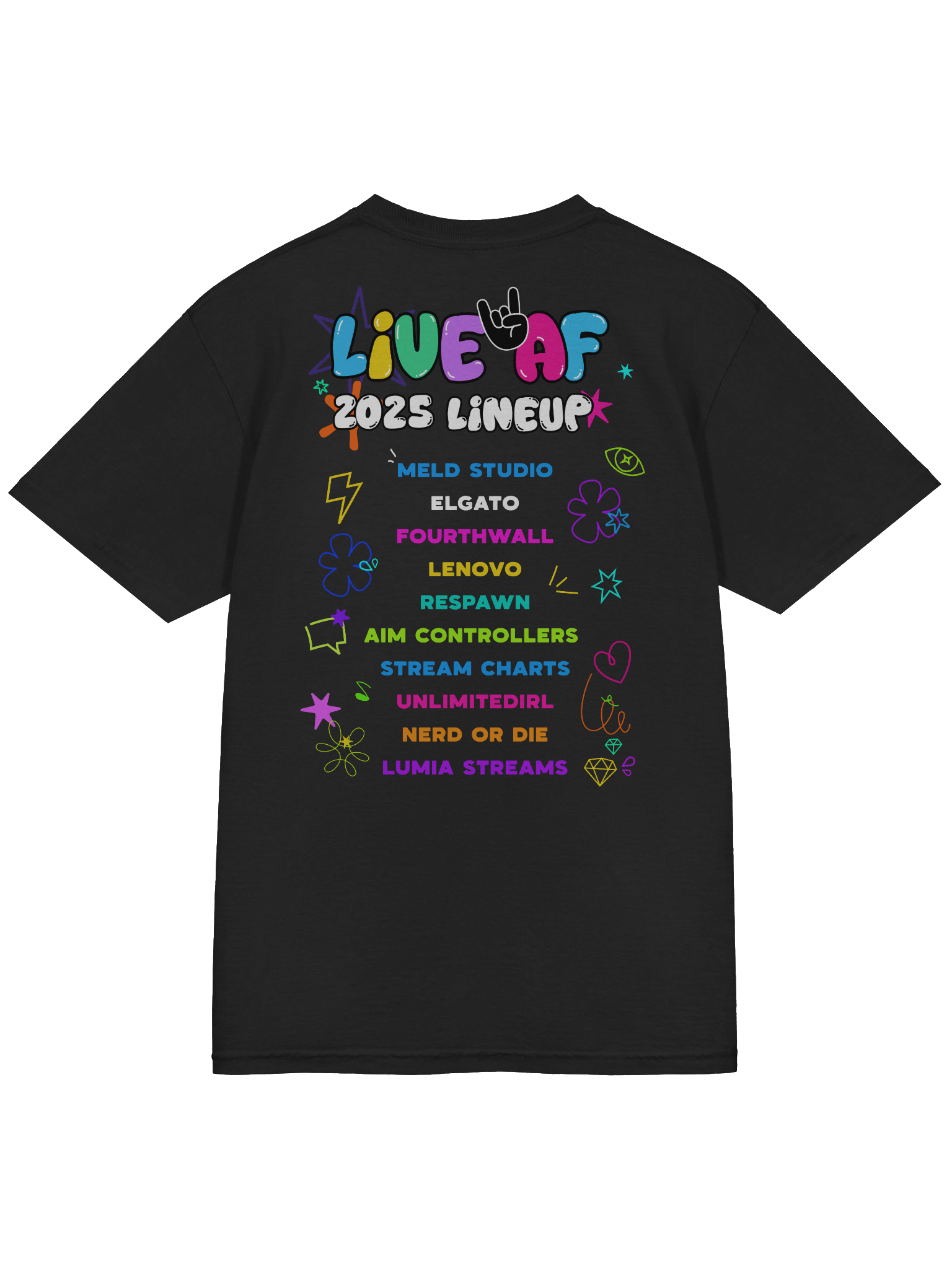 LiveAF 2025 T-Shirt product image (4)