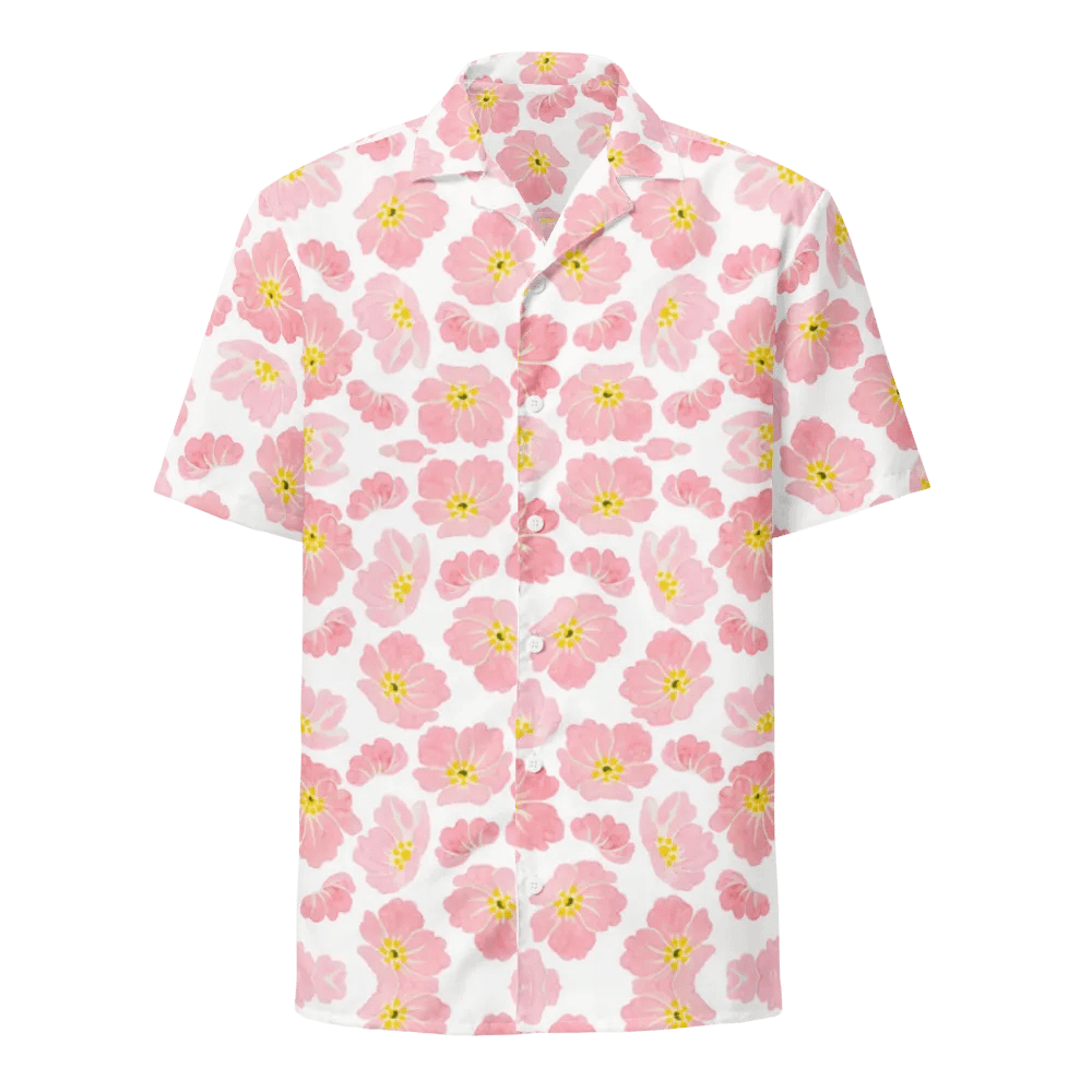 Pink Sunset Hibiscus Bloom Hawaiian Shirt product image (1)