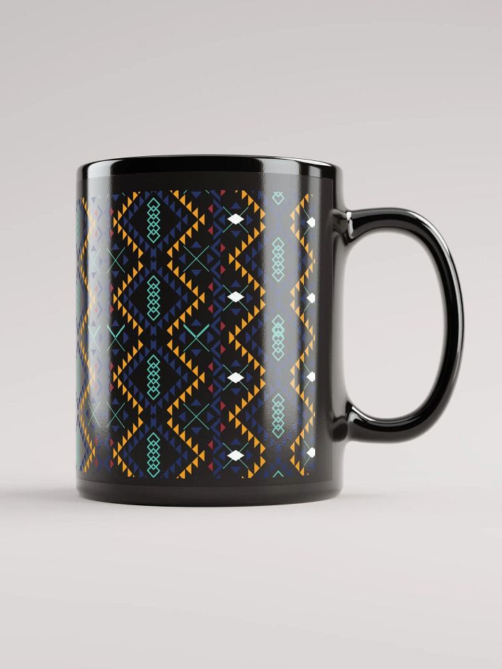 Miniature Triangles Design Black Mug product image (1)