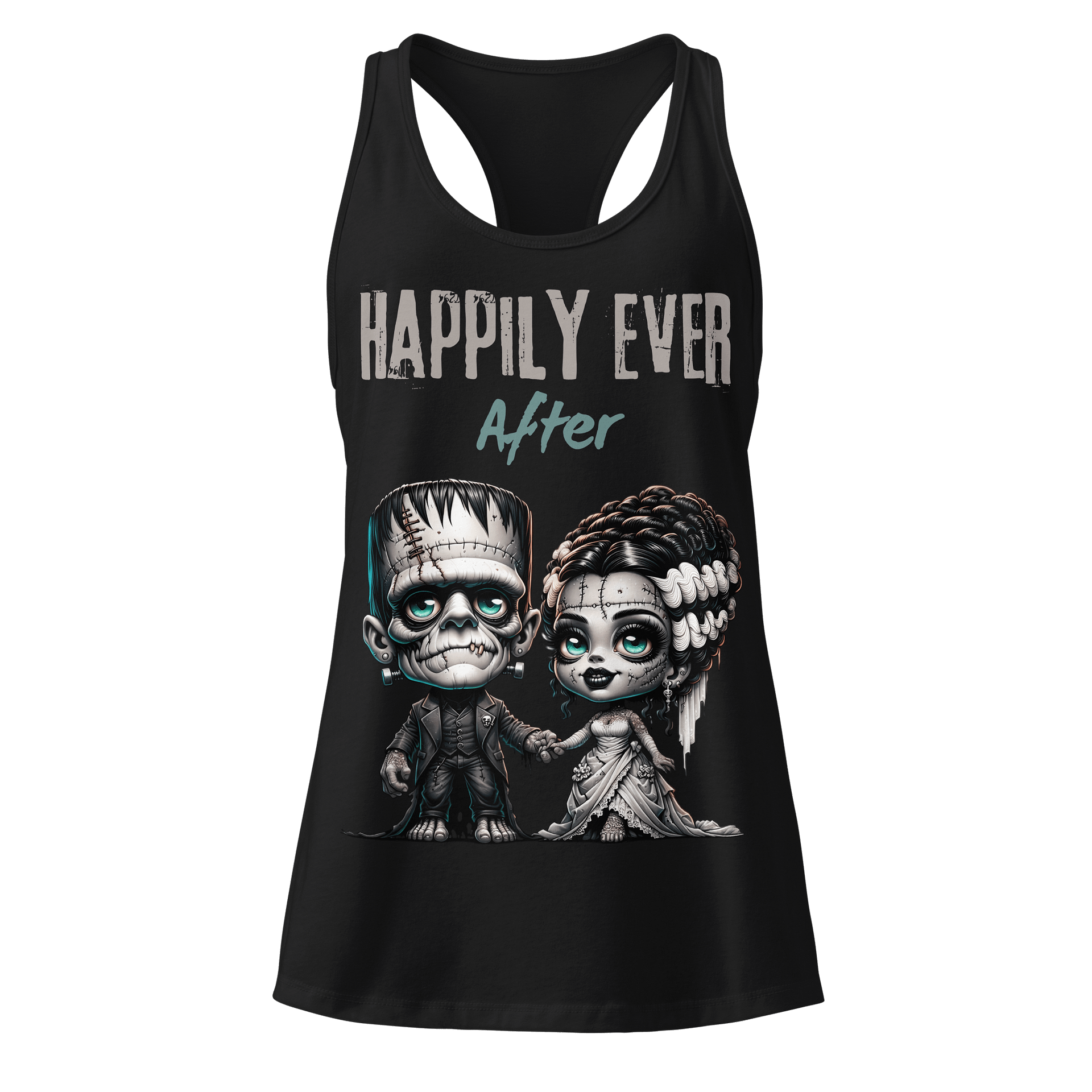 Happily Ever After Monster Couple Racerback Tank Top product image (1)