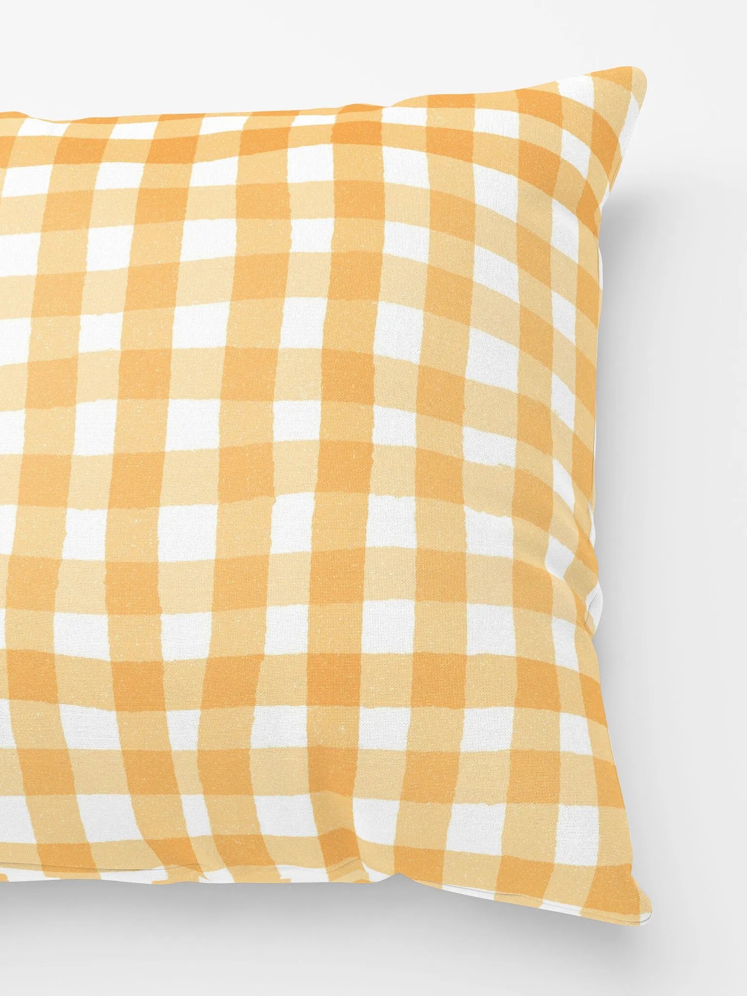COTTAGE SUMMER ORANGE GINGHAM - Basic Pillow product image (3)