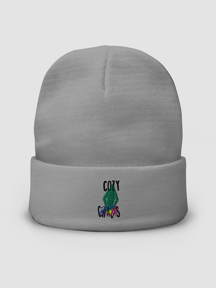 Cozy Chaos Embroidered Beanie (Black) product image (1)