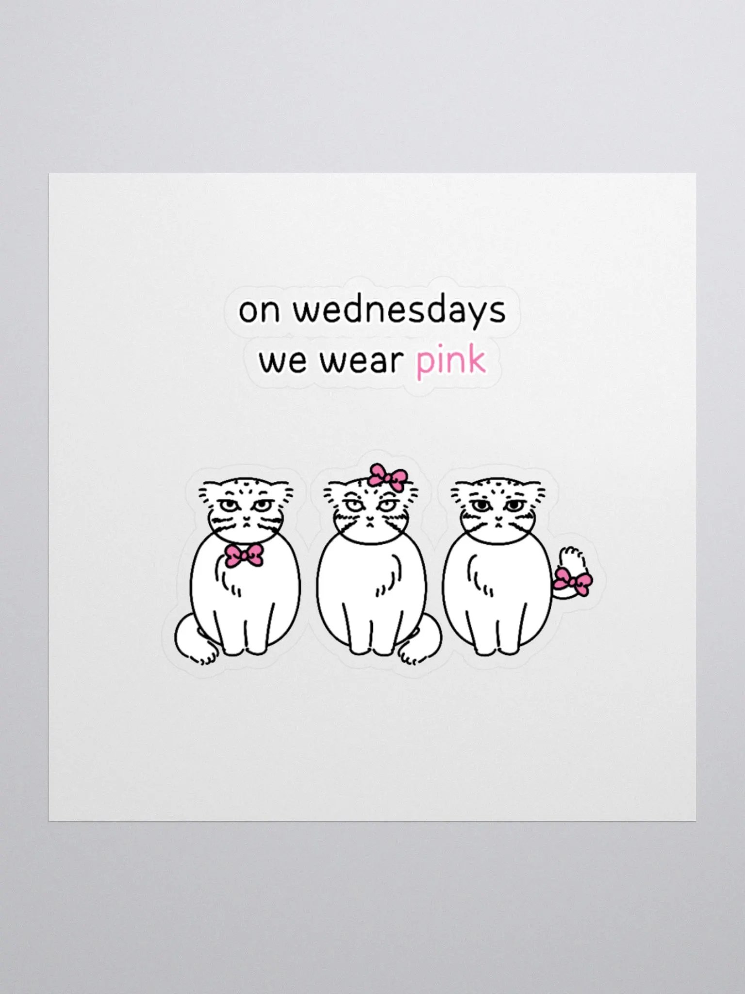 Pink Wednesdays Manul - Sticker product image (2)