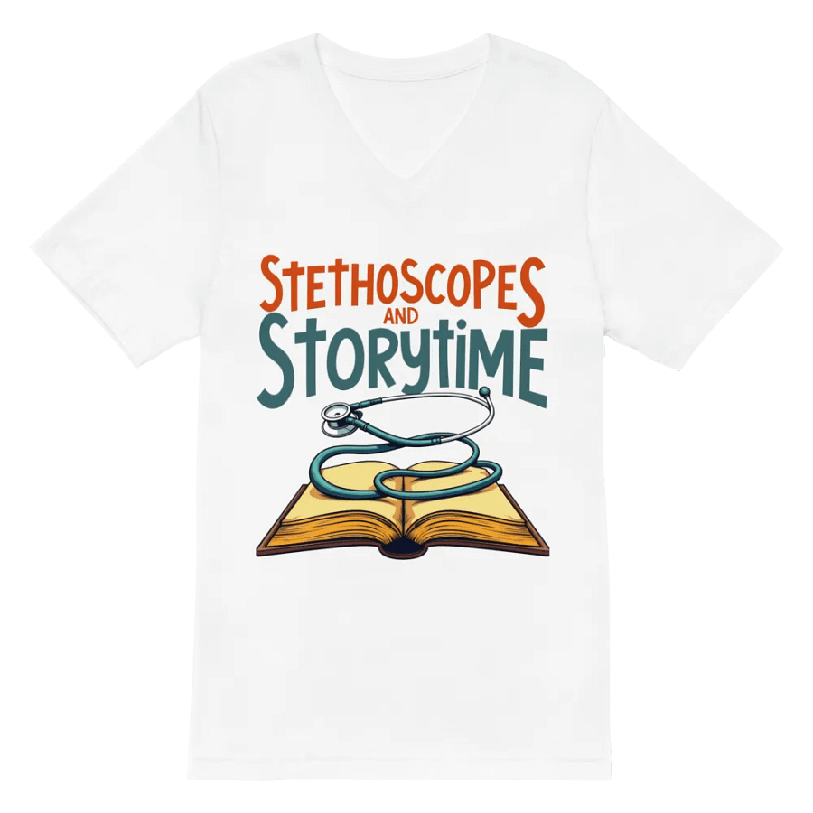 Stethoscopes and Storytime V-Neck Tee product image (2)