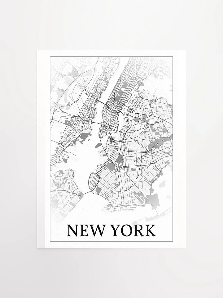 New York City, New York, USA, city map print product image (1)