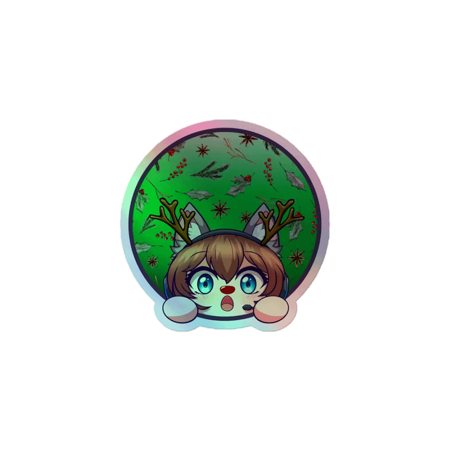 Rudolph Cat Sticker product image (1)